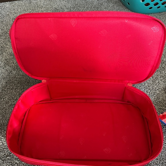 Lonely Ghost x Beis Mini Weekender Bag Limited Edition Text Me When You Land Red - Picture 3 of 5